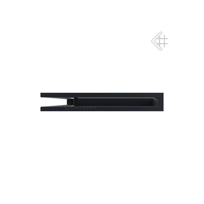Kratka wentylacyjna LUFT SF narożny lewy 600x400x60 mm - kolor czarny
